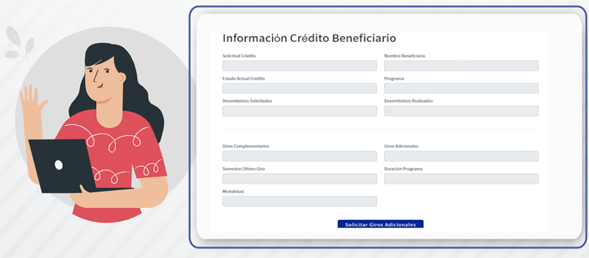 tercer paso SOLICITUD GIRO ADICIONAL icetex