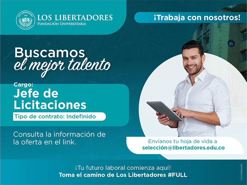 Oportunidad Laboral Jefe de Licitaciones
