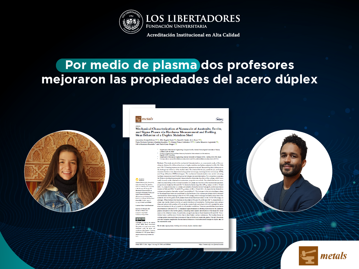 Usando plasma dos profesores de mejoraron las propiedades del acero dúplex