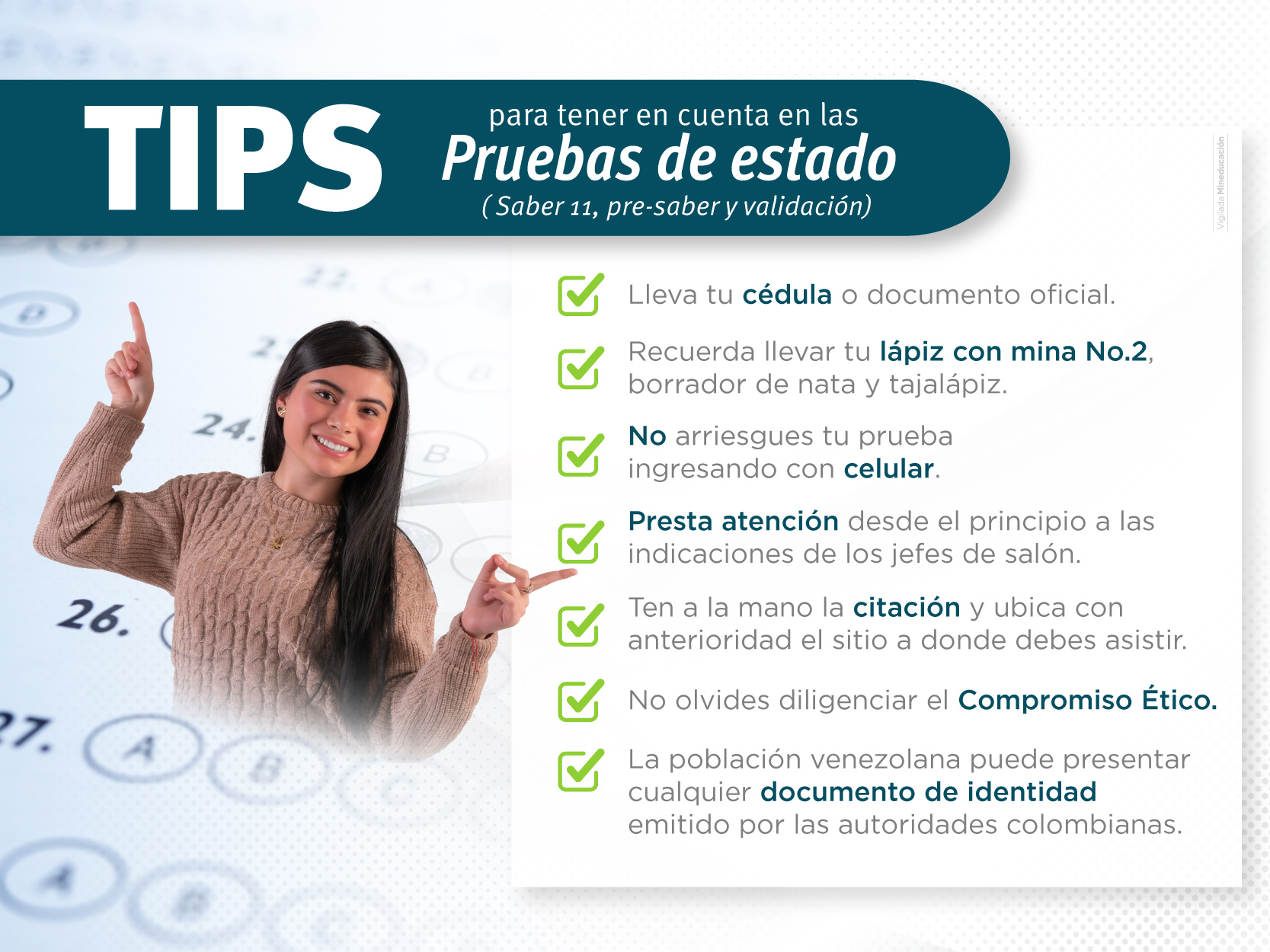 Atención a los Tips para las Pruebas ICFES