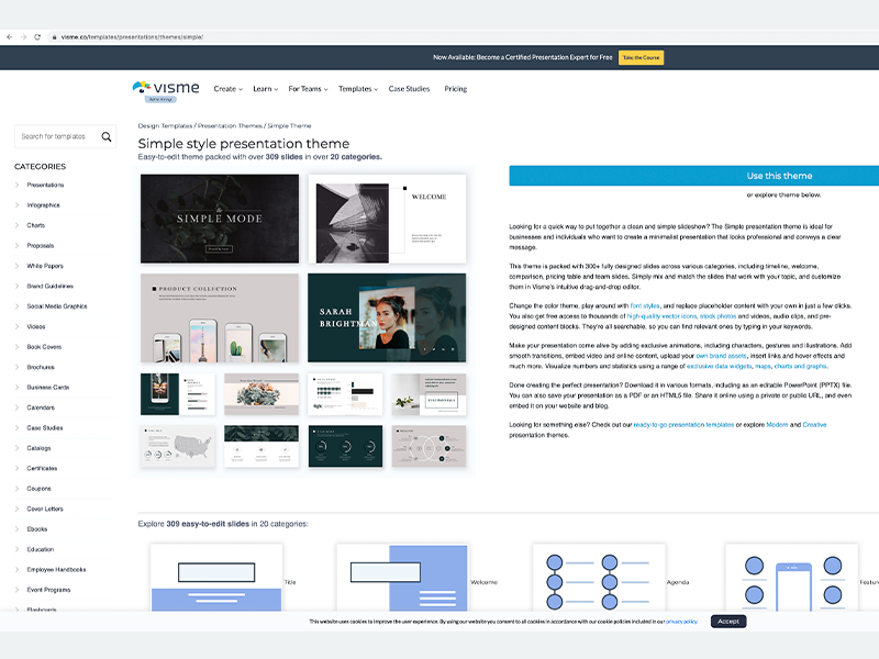Visme, toda una experiencia visual de Herramientas para crear presentaciones